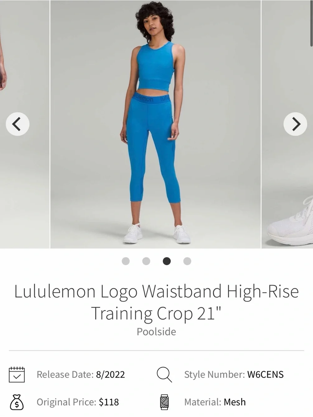 NWT Lululemon Logo Waistband High-Rise Training Crop 21